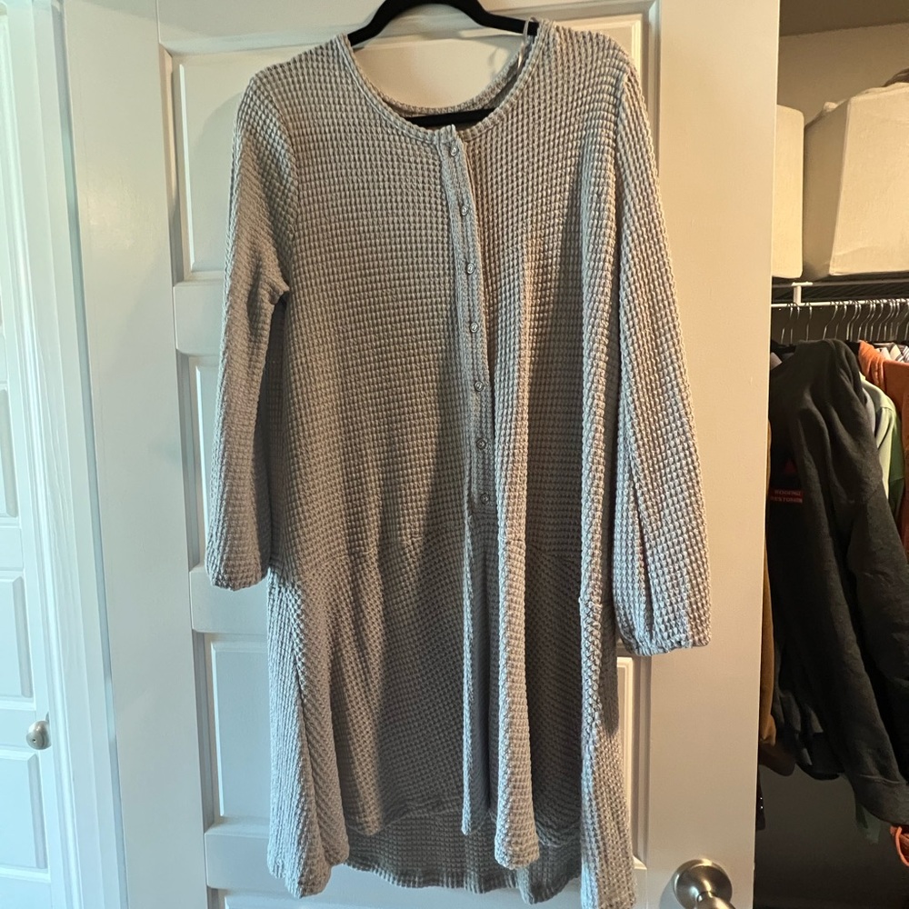 Oversized Grey Sweater Dress
